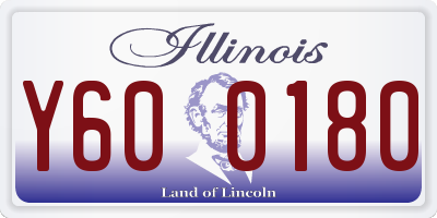 IL license plate Y600180