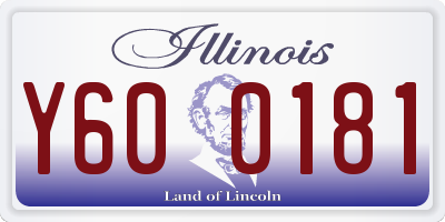 IL license plate Y600181