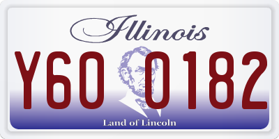 IL license plate Y600182