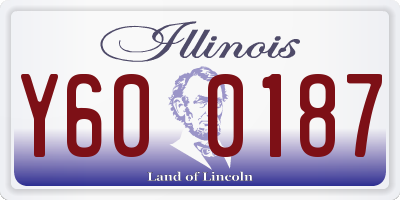 IL license plate Y600187