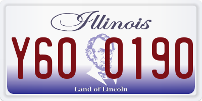 IL license plate Y600190