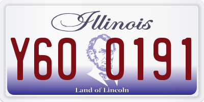IL license plate Y600191