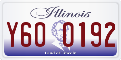 IL license plate Y600192