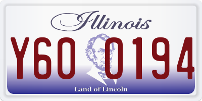 IL license plate Y600194