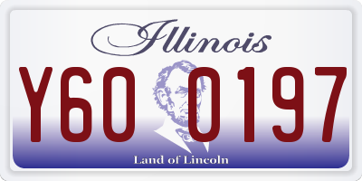 IL license plate Y600197