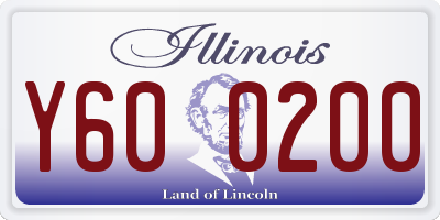 IL license plate Y600200