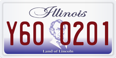 IL license plate Y600201