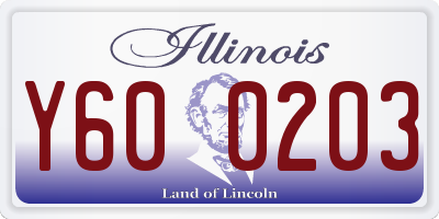 IL license plate Y600203