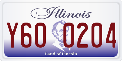 IL license plate Y600204