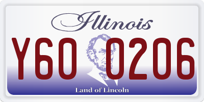 IL license plate Y600206