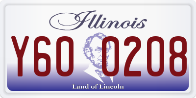 IL license plate Y600208