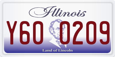 IL license plate Y600209