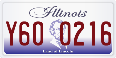 IL license plate Y600216