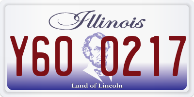 IL license plate Y600217