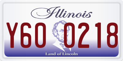 IL license plate Y600218
