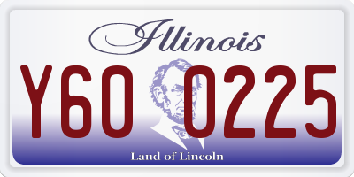 IL license plate Y600225