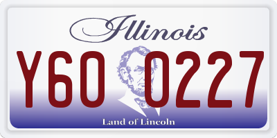 IL license plate Y600227