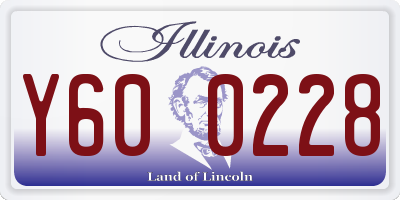 IL license plate Y600228