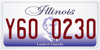 IL license plate Y600230