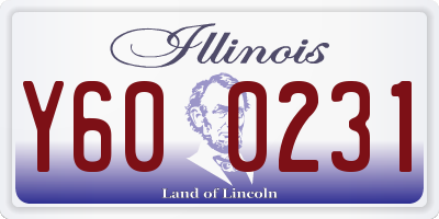 IL license plate Y600231
