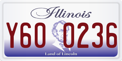IL license plate Y600236