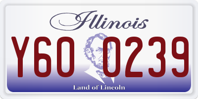 IL license plate Y600239