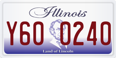 IL license plate Y600240