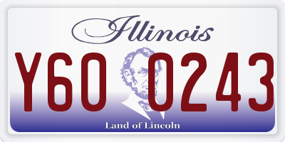 IL license plate Y600243