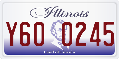 IL license plate Y600245