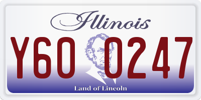 IL license plate Y600247