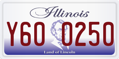 IL license plate Y600250