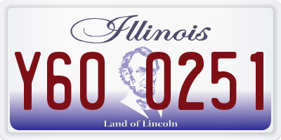 IL license plate Y600251