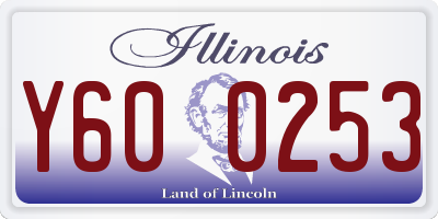 IL license plate Y600253