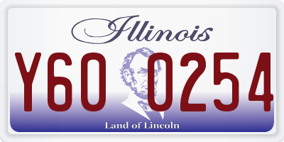 IL license plate Y600254