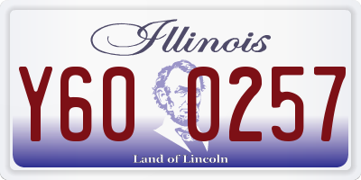 IL license plate Y600257