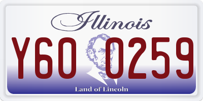 IL license plate Y600259