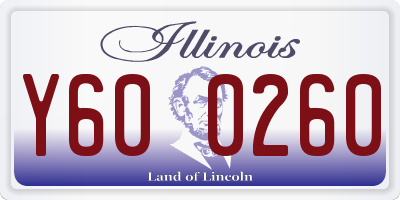 IL license plate Y600260