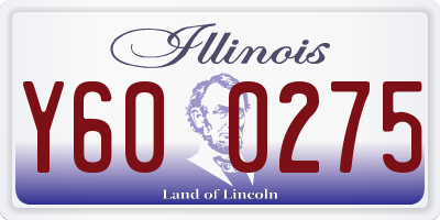 IL license plate Y600275