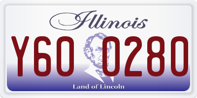 IL license plate Y600280