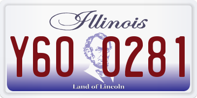 IL license plate Y600281