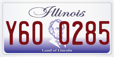 IL license plate Y600285