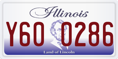 IL license plate Y600286