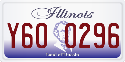 IL license plate Y600296
