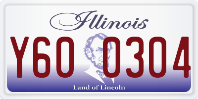 IL license plate Y600304