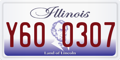 IL license plate Y600307