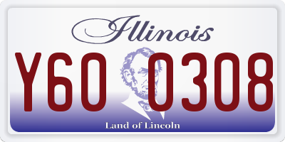 IL license plate Y600308