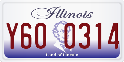 IL license plate Y600314