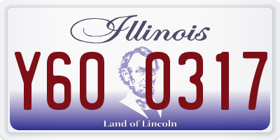 IL license plate Y600317
