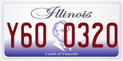 IL license plate Y600320