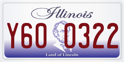 IL license plate Y600322
